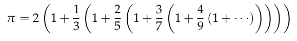 Fórmula de Beeler para calcular pi